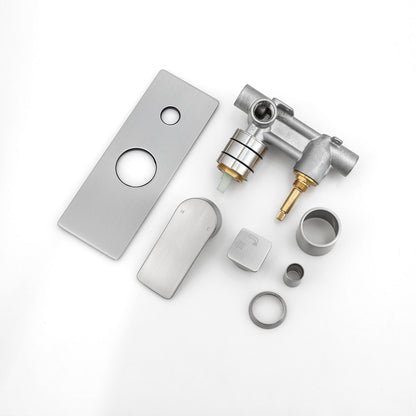 VOG Series Brushed Nickel Wall Mixer with Diverter(color up)