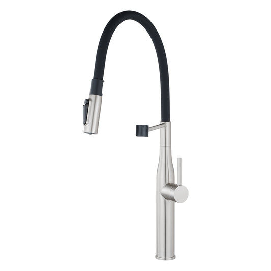 Brushed Nickel Pull Out Kitchen Mixer