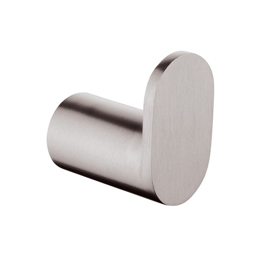 RUSHY Series Brushed Nickel Round Robe Hook