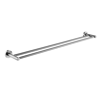 LUCID PIN Series Brushed Nickel Double Towel Rail Rail 790mm