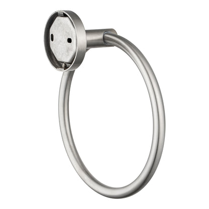 LUCID PIN Series Round Brushed Nickel Towel Ring