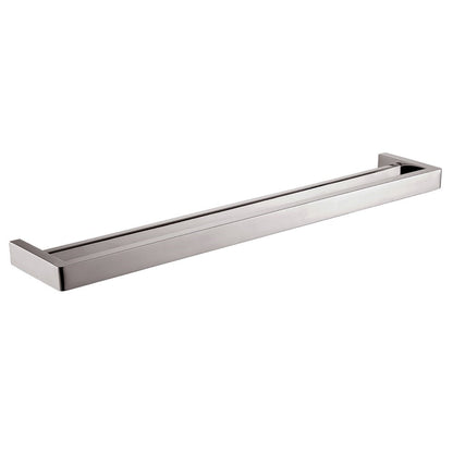 IVANO Series Brushed Nickel Double Towel Rail 800mm