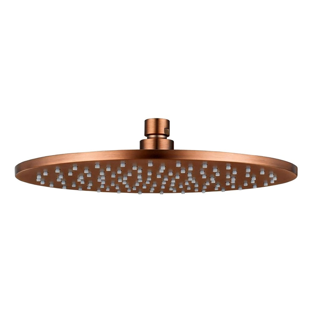 Round Brushed Copper Shower Head 250mm