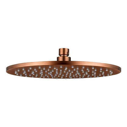 Round Brushed Copper Shower Head 250mm
