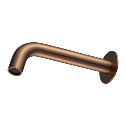 LUCID PIN Series Round Brushed Copper Bathtub/Basin Wall Spout(60mm Flat Back Plate)