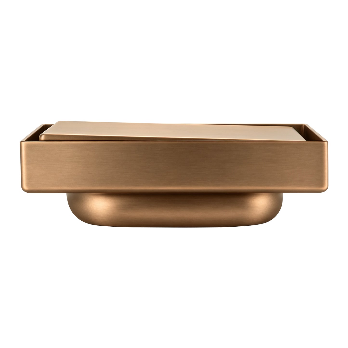 120*120mm Brushed Copper Stainless Steel Tile Insert Floor Drain(80mm Outlet)