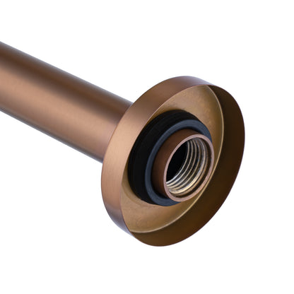 Round Brushed Copper Wall Straight Shower Arm 400mm