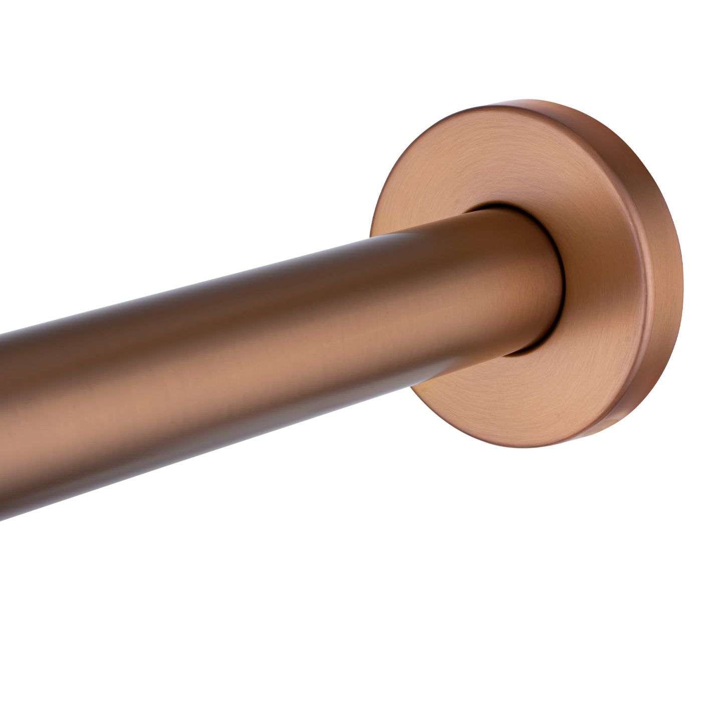 Round Brushed Copper Wall Straight Shower Arm 400mm