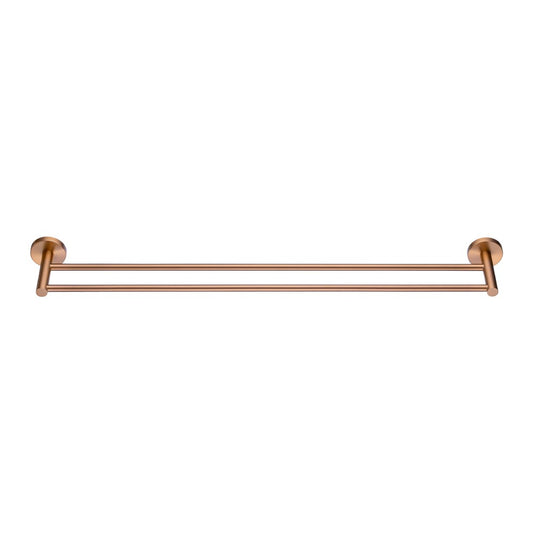 LUCID PIN Series Brushed Copper Double Towel Rail Rail 790mm