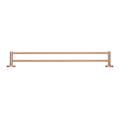 LUCID PIN Series Brushed Copper Double Towel Rail Rail 790mm