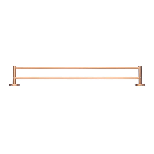 LUCID PIN Series Brushed Copper Double Towel Rail Rail 790mm