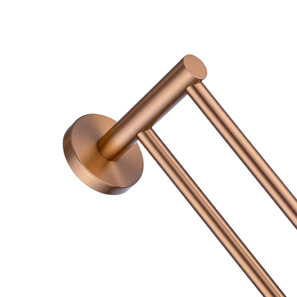 LUCID PIN Series Brushed Copper Double Towel Rail Rail 790mm