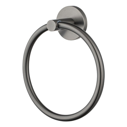 LUCID PIN Series Round Gun Metal Grey Towel Ring