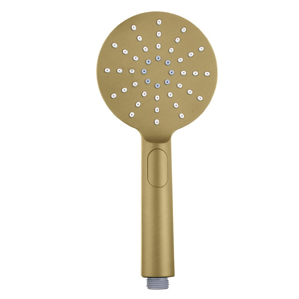 Round 3 Functions Brushed Brass ABS Handheld Shower