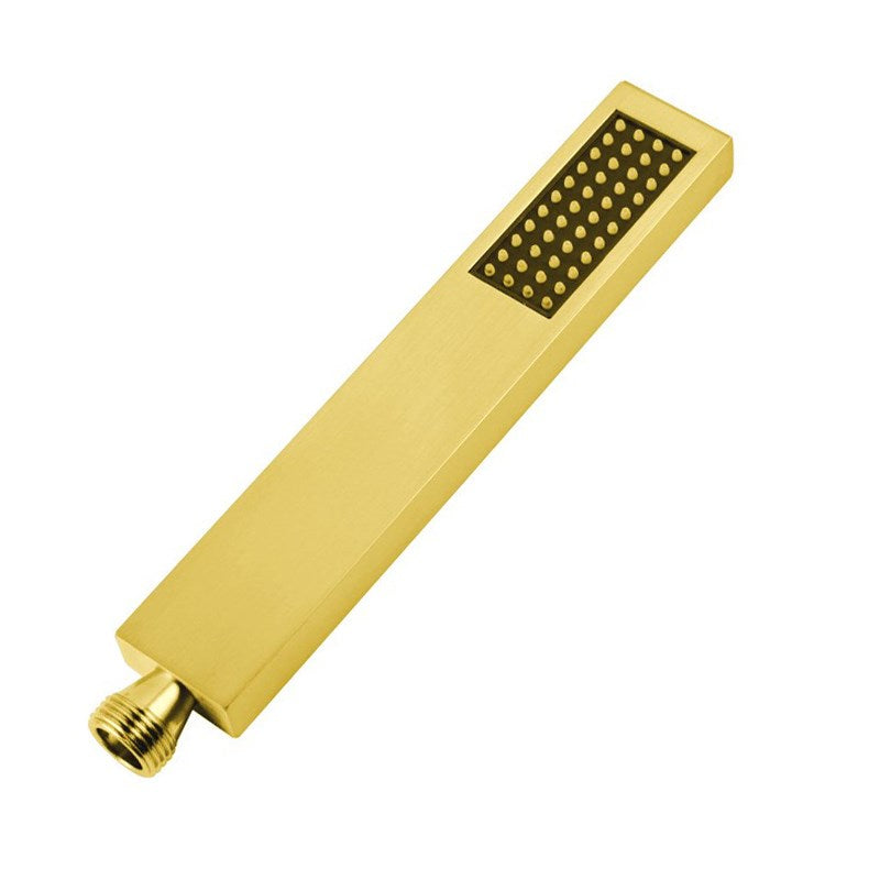 Square Single Function Brushed Brass Handheld Shower(Brass)