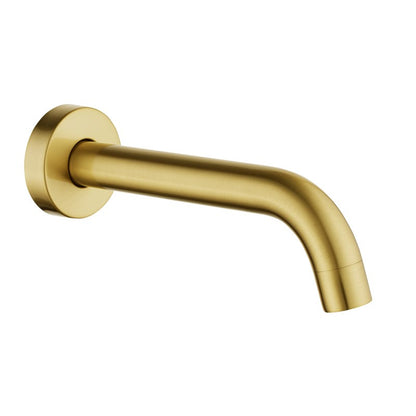 LUCID PIN Series Round Brushed Brass Bathtub/Basin Wall Spout