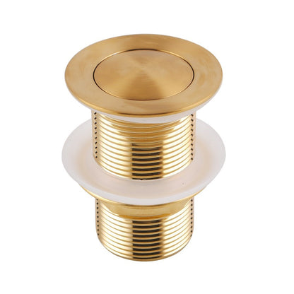 32/40mm Brushed Brass Basin Pop Up Waste without Overflow(Brass)