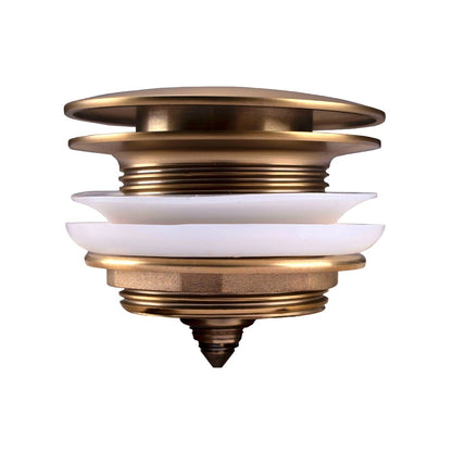 40mm Mushroom Brushed Brass Bathtub Pop Up Waste without Overflow(Brass)