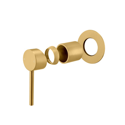 LUCID PIN Series Round Brushed Brass Wall Mixer(color up)