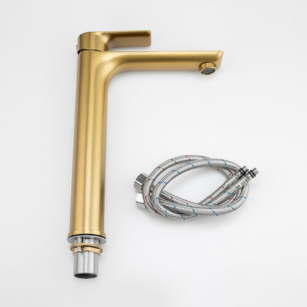 VOG Series Brushed Brass Tall Basin Mixer