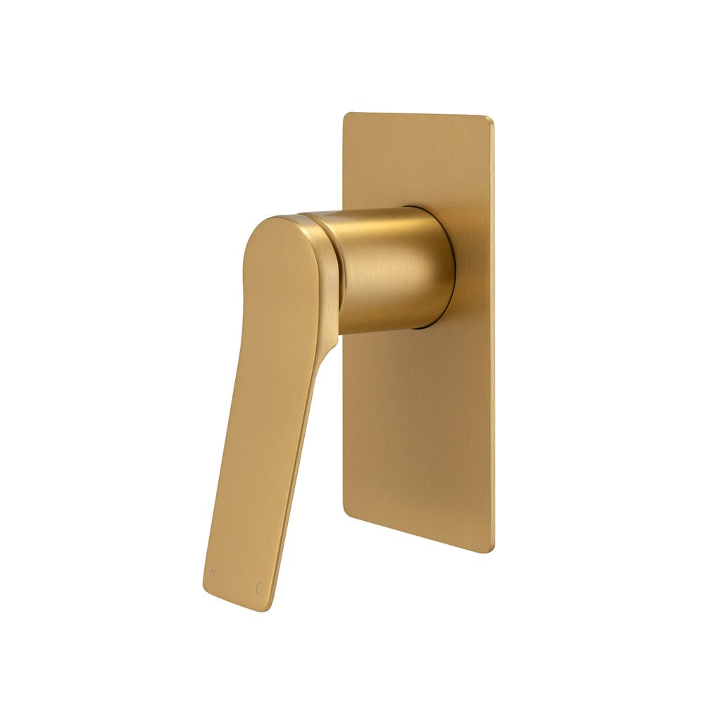 RUSHY Series Square Brushed Brass Wall Mixer(color up)