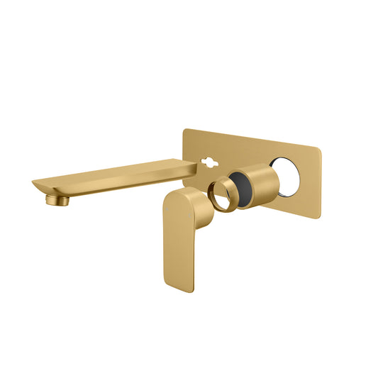 VOG Series Brushed Brass Wall Mixer With Spout(color up)