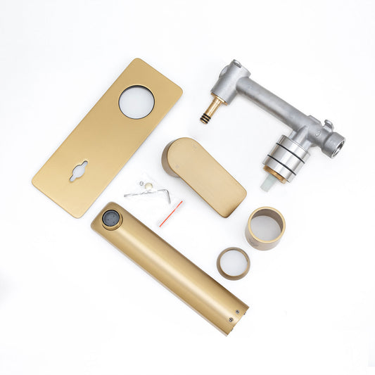 VOG Series Brushed Brass Wall Mixer With Spout(color up)
