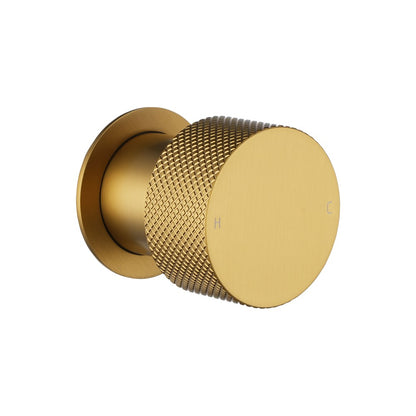 MOON Series Round Brushed Brass Progressive Wall Mixer Handle(match CLPM)