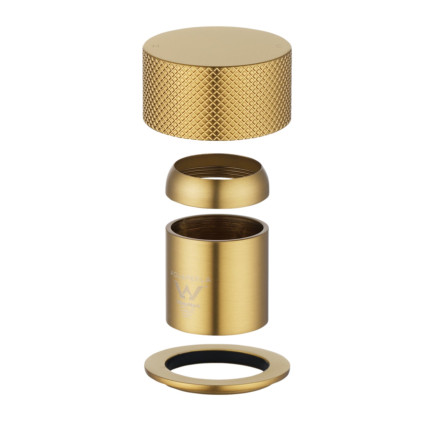 MOON Series Round Brushed Brass Progressive Wall Mixer Handle(match CLPM)