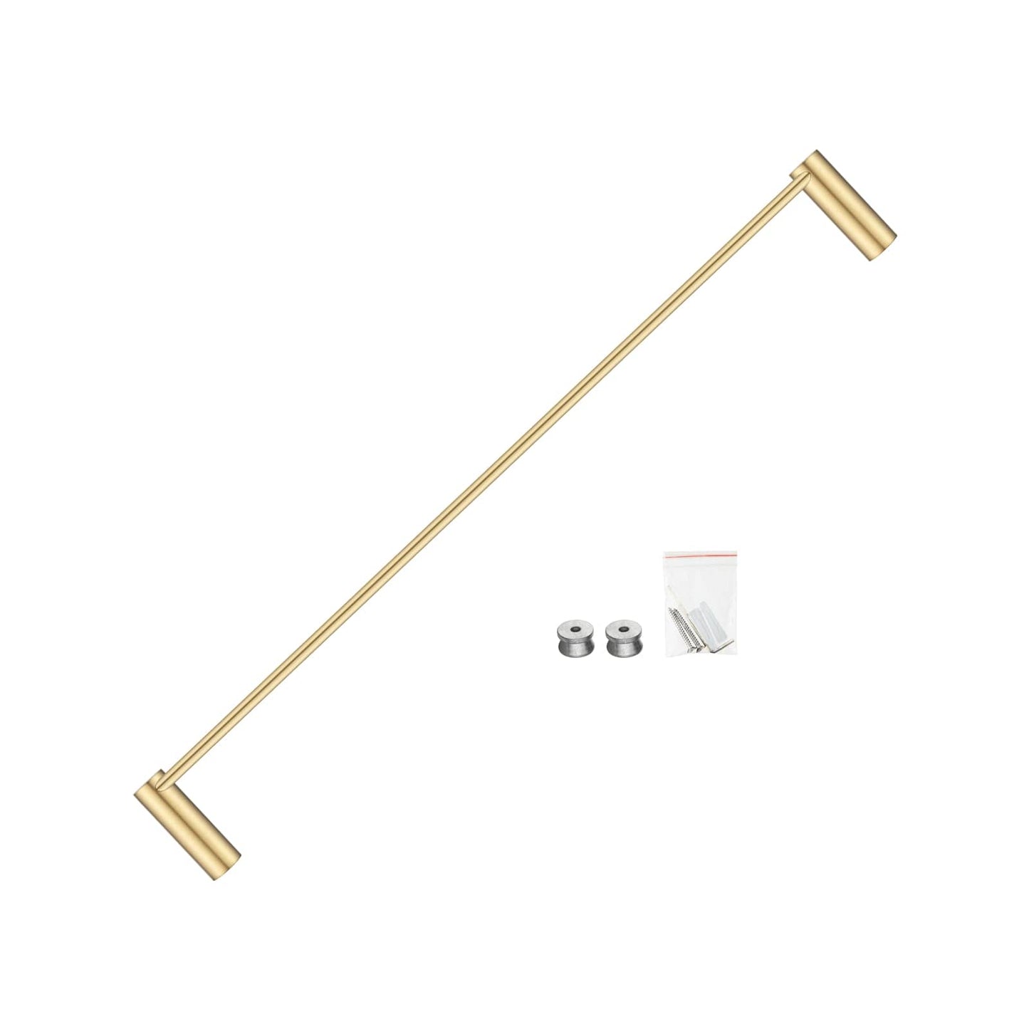 600mm Brushed Gold Pin Single Towel Rail | BUYG6201.TR