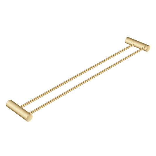 600mm Brushed Gold Pin Double Towel Rail | BUYG6202.TR