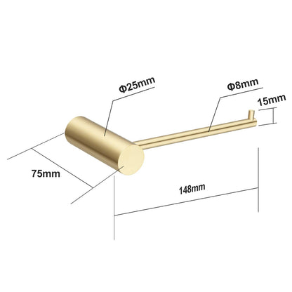 Brushed Gold Pin Toilet Paper Holder | BUYG6213.TR