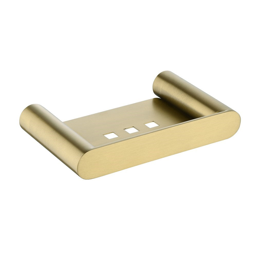 RUSHY Series Brushed Brass Soap Dish Holder