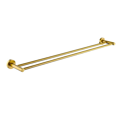LUCID PIN Series Brushed Brass Double Towel Rail Rail 790mm