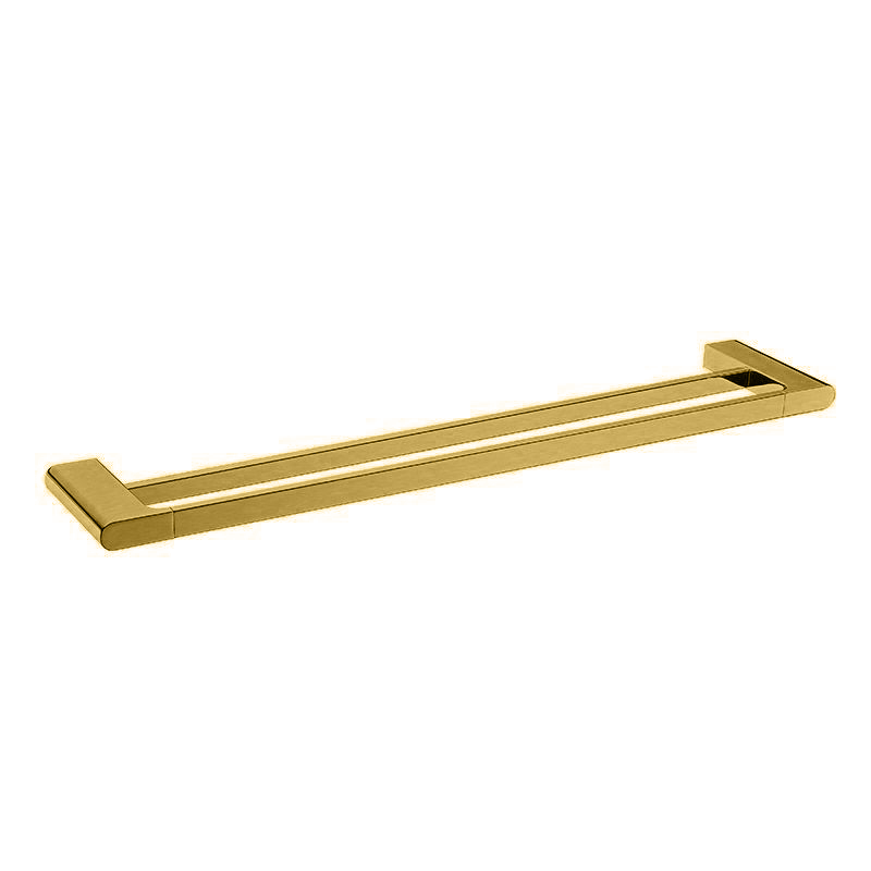 VOG Series Brushed Brass Double Towel Rail 800mm
