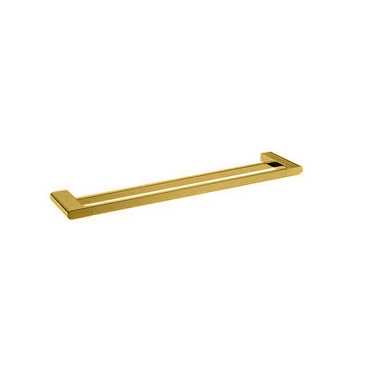 VOG Series Brushed Brass Double Towel Rail 600mm