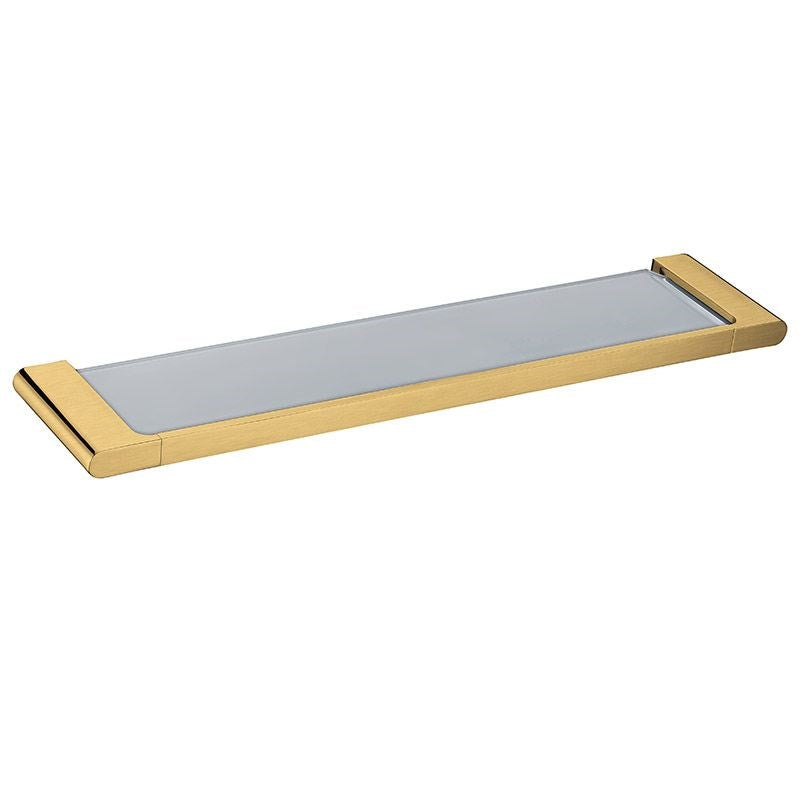 VOG Series Brushed Brass Glass Shelf