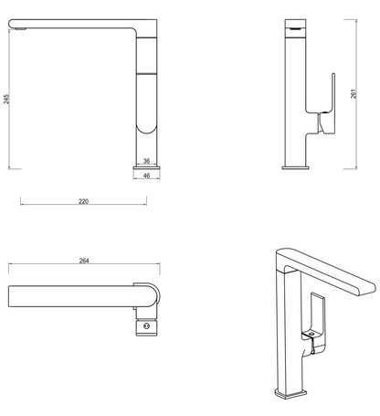 Beki Sink Mixer - Chrome