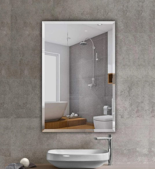Rectangle Bevel Edge Plain Mirrors No Hook 600x450mm