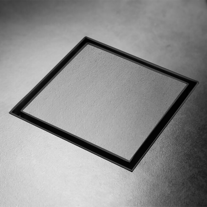 Matt Black Smart Tile Insert Floor Waste Shower Grate Drain (88mm outlet)