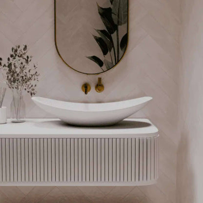 750mm Pietra Bianca - Boat Above Counter Basins