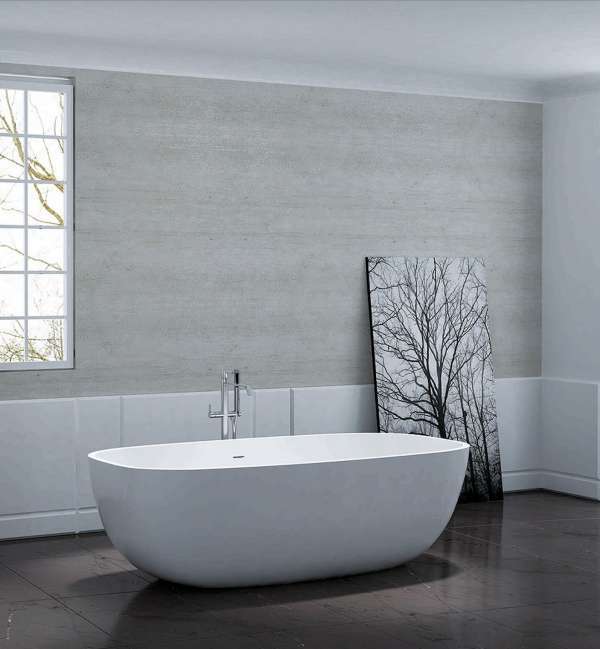 1800mm Pietra Bianca - Bora Freestanding Bathtub