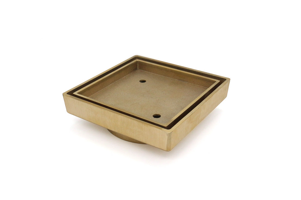 Brushed Gold Smart Tile Insert Floor Waste Shower Grate Drain (88mm outlet)
