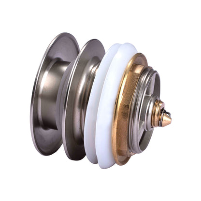 40mm Mushroom Brushed Nickel Brass Bathtub Pop Up Waste without Overflow