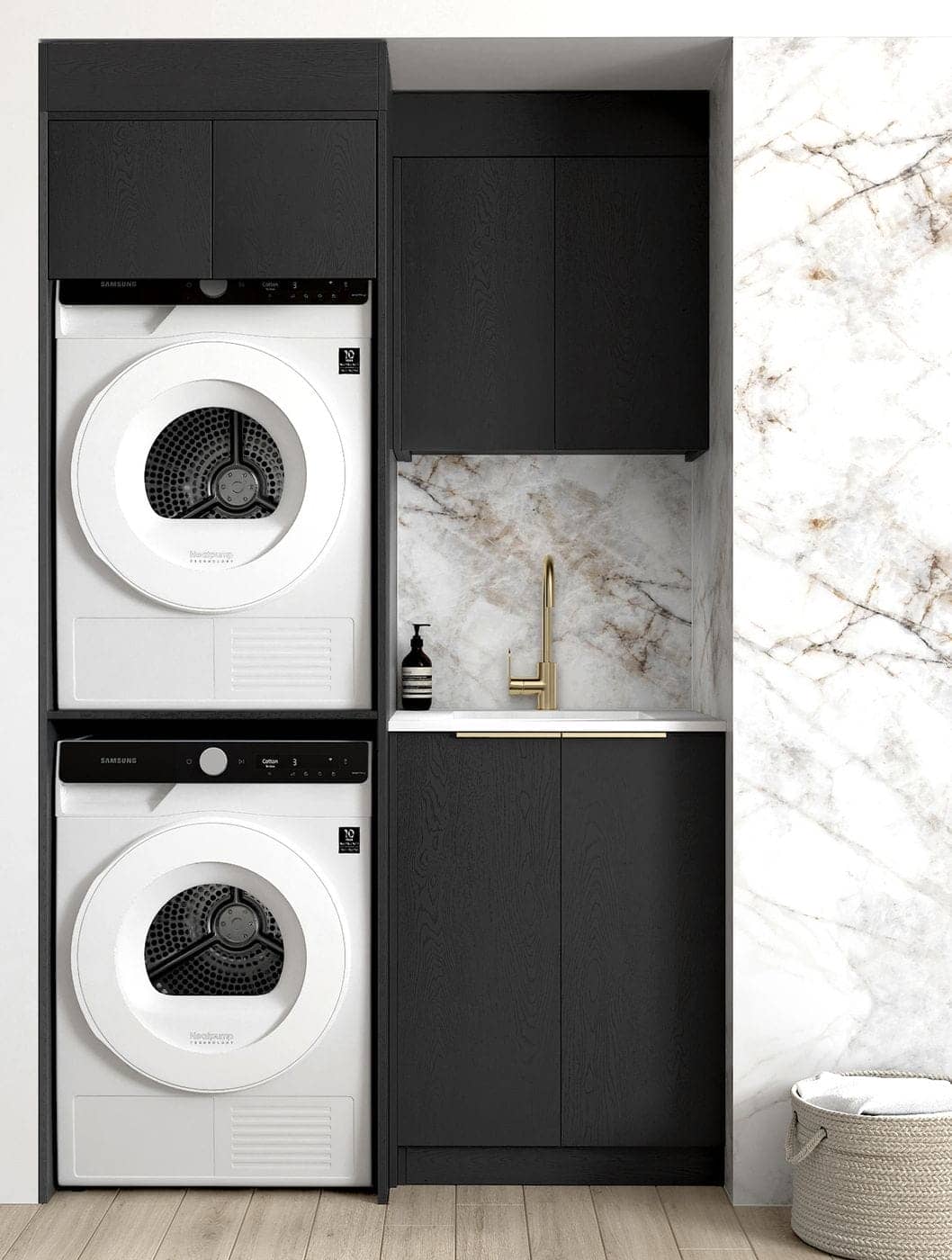 Byron/Bondi Black Oak Laundry Kit 1305x600x2100