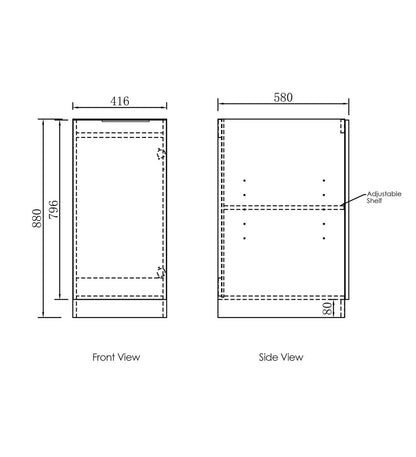 Byron/Bondi Laundry 415 Natural Oak Base Cabinet
