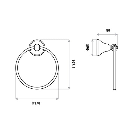 Byron Towel Ring  - Chrome