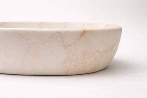 485*350*140mm Matte Beige Carrara Design Above Counter Basin