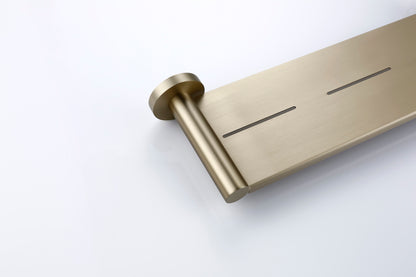 Lux S2 Metal Shower Shelf - Brushed Brass