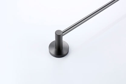 Lux S2 800mm Single Towel Rail - Gunmetal